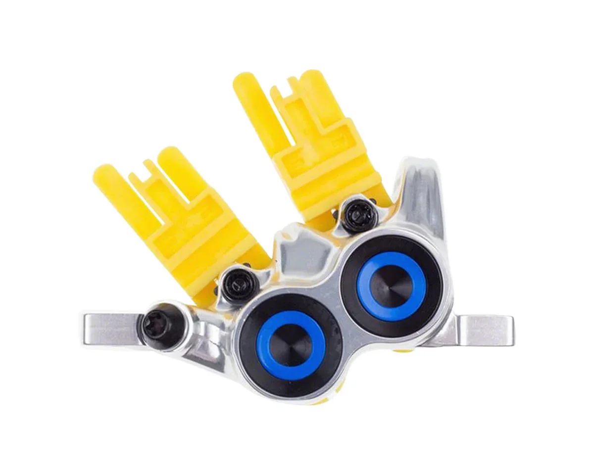 Magura MT Trail SL Disc Brake Caliper (Chrome/Blue) (Front) (Post Mount) (4-Piston)